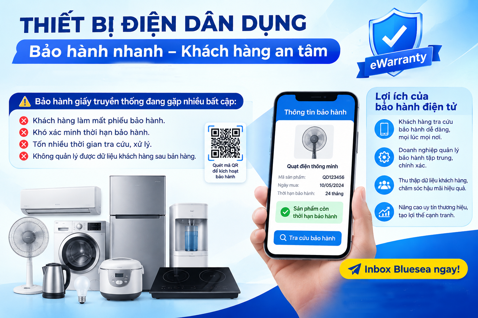 Thiết bị điện dân dụng và bài toán quản lý bảo hành